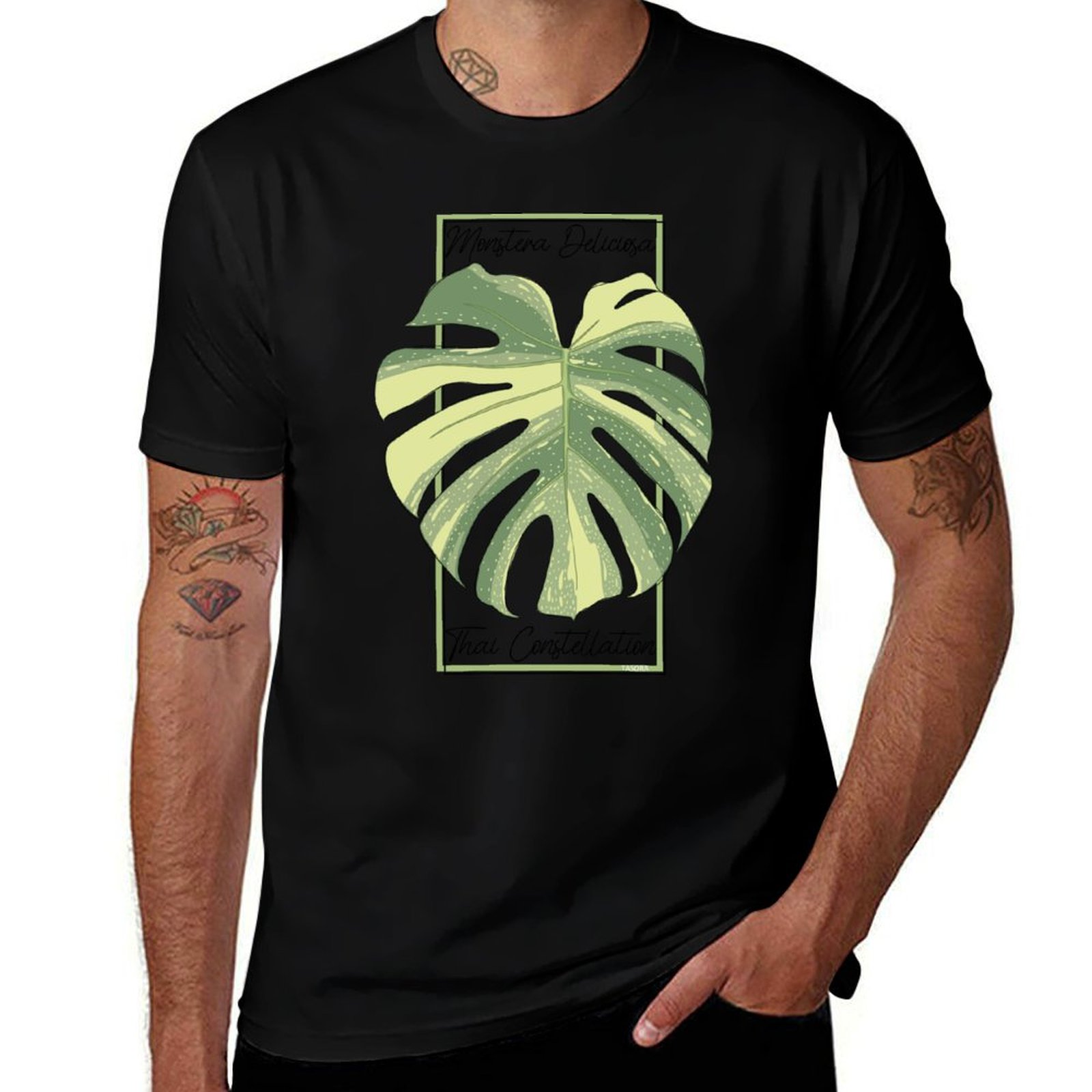 Monstera Thai Constellation - Camiseta de algodón para hombre con