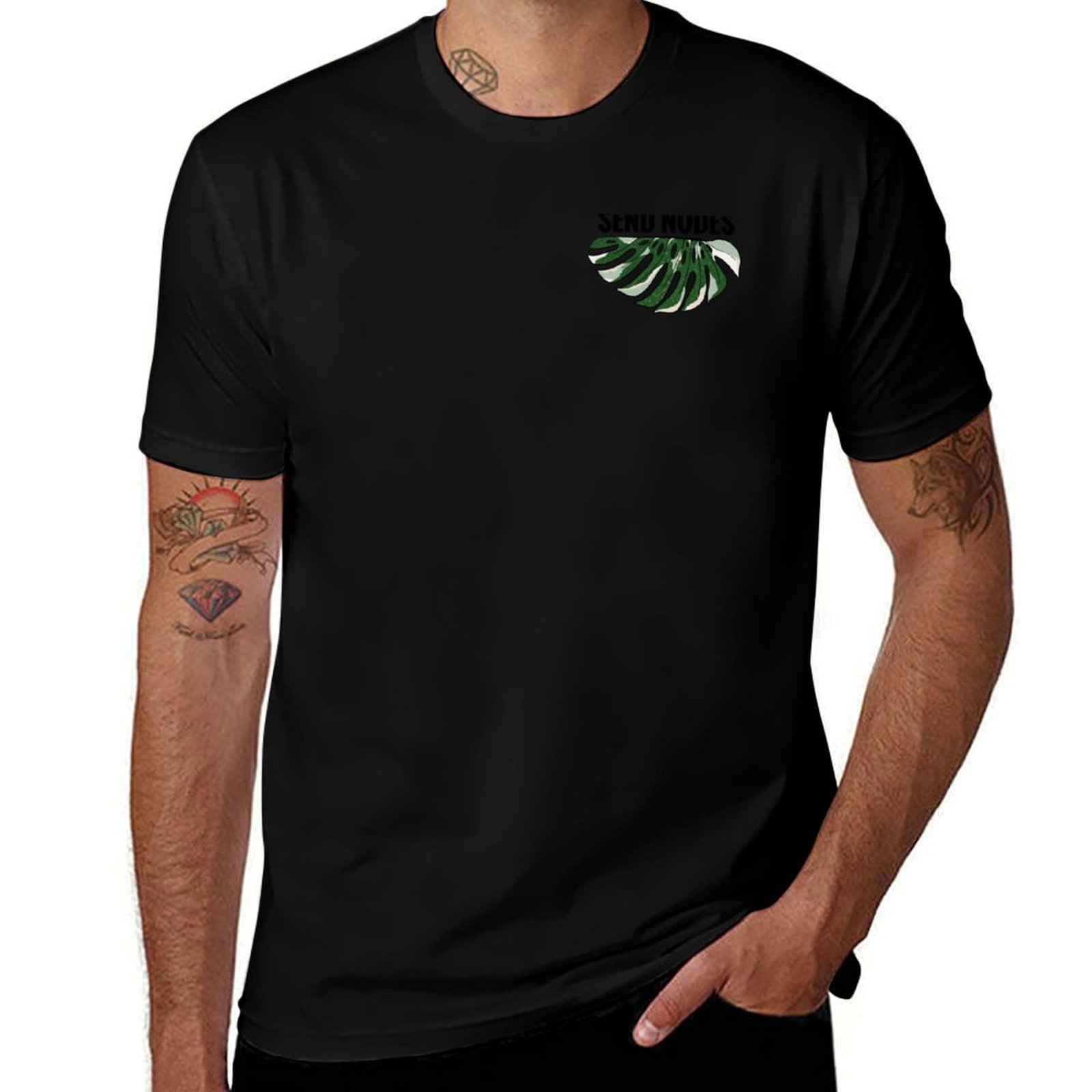 Variegated Monstera Node - Send Nodes - Camiseta Monstera Variegada