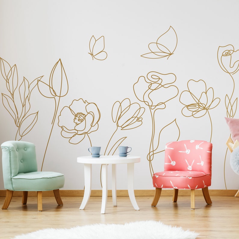 Monstera Thai Constellation - Pegatinas de pared de mariposas y