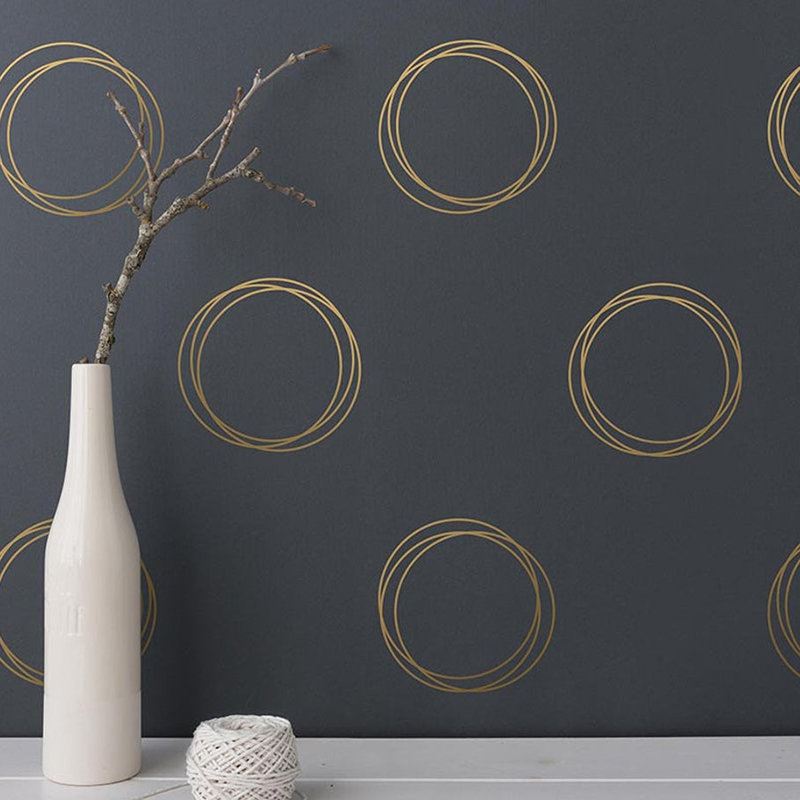 Monstera Thai Constellation - Pegatina de pared circular de anillo