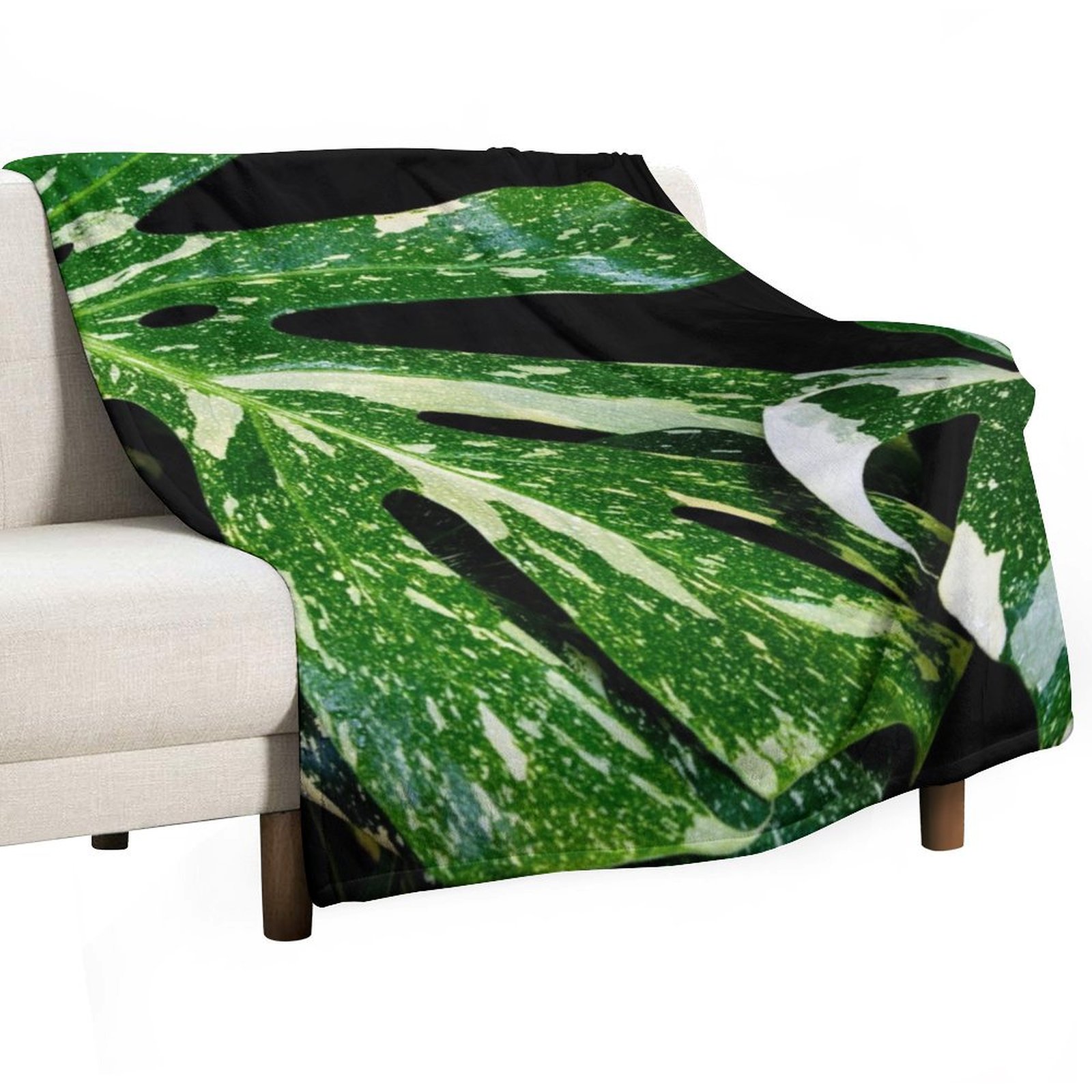 Manta de felpa suave Monstera  - Monstera Thai Constellation reseña y precio