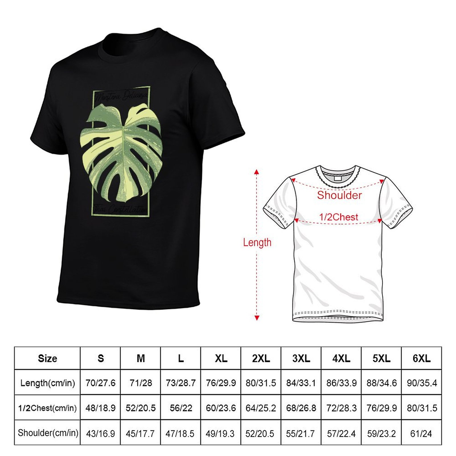 Camiseta informal con estampad - Monstera Thai Constellation reseña y precio