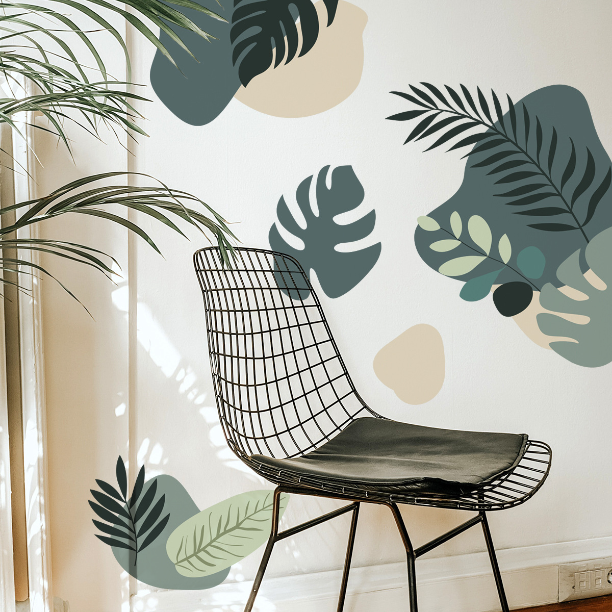 Pegatinas de pared de hojas ve - Monstera Thai Constellation reseña y precio