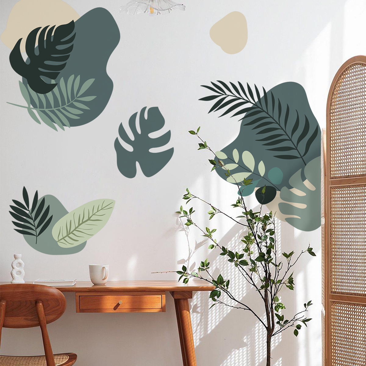 Pegatinas de pared de hojas ve - Monstera Thai Constellation reseña y precio