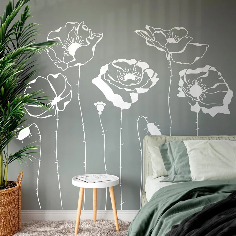 Poppys-calcomanías de flores p - Monstera Thai Constellation reseña y precio