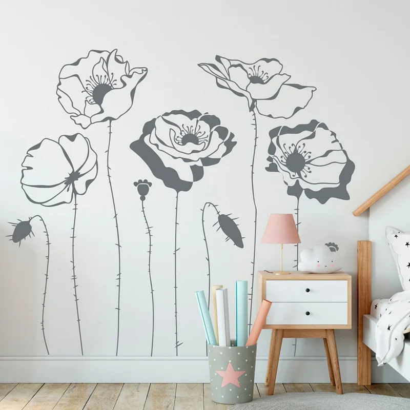 Poppys-calcomanías de flores p - Monstera Thai Constellation reseña y precio